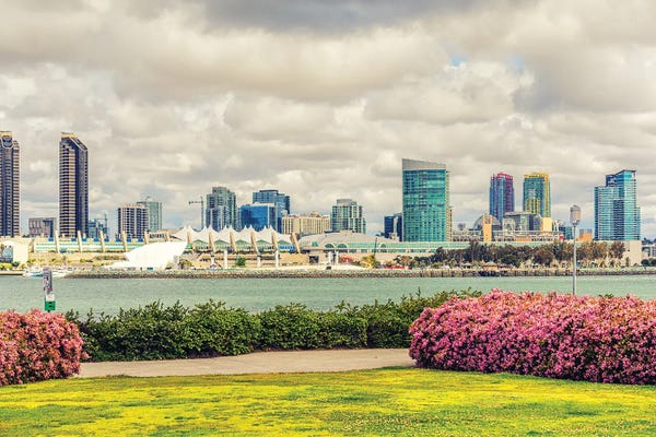 San Diego Skylines: The Colors Of Spring, San Diego Skyline by Joseph S. Giacalone