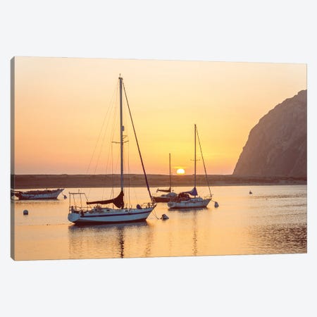End Of The Day, Morro Bay Sunset Canvas Print #JGL459} by Joseph S. Giacalone Canvas Artwork