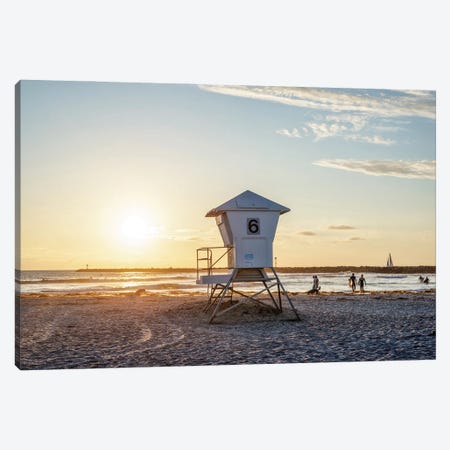 A Dog Beach Sunset, San Diego Canvas Print #JGL462} by Joseph S. Giacalone Canvas Print