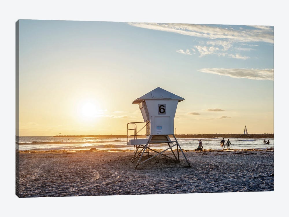 A Dog Beach Sunset, San Diego by Joseph S. Giacalone 1-piece Art Print