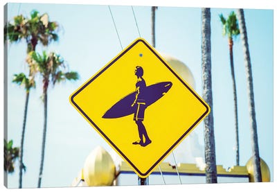 Surfer Cool, Encinitas California Canvas Art Print - Joseph S Giacalone