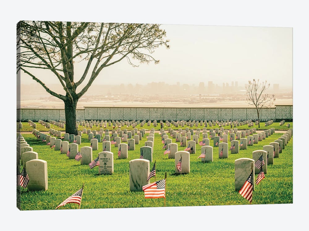 Flags For Memorial Day, Fort Rosecrans National Cemetery by Joseph S. Giacalone 1-piece Canvas Art