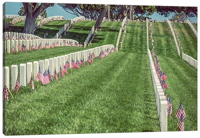 Fields Of Honor, Fort Rosecrans National Cemetery Canvas Art Print - Joseph S Giacalone