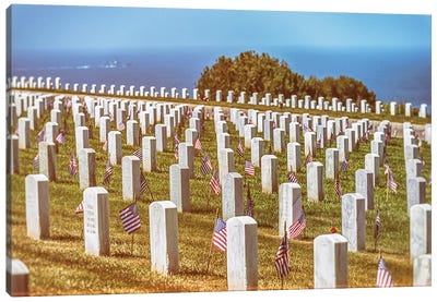 For Honor Above The Sea, Fort Rosecrans National Cemetery Canvas Art Print - Joseph S Giacalone