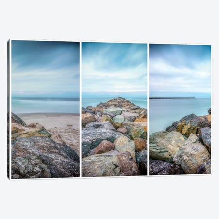 Reaching Out To The Sea Triptych Canvas Print #JGL495} by Joseph S. Giacalone Canvas Art Print