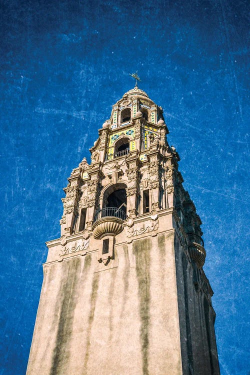 California Tower Balboa Park Textured