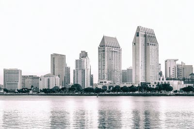 A San Diego Skyline Minimalist Monochrome by Joseph S. Giacalone multi panel art