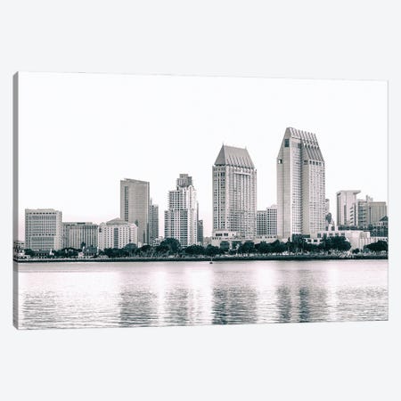 A San Diego Skyline Minimalist Monochrome Canvas Print #JGL530} by Joseph S. Giacalone Canvas Print