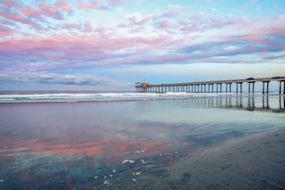 Scripps Pier A Sunrise Reflection by Joseph S. Giacalone acrylic art print