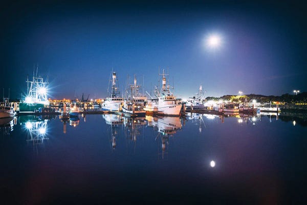 San Diego: Night At Tuna Harbor San Diego California by Joseph S. Giacalone
