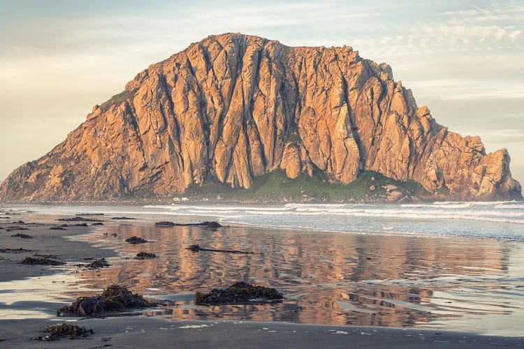 Iconic Morro Rock In Reflection