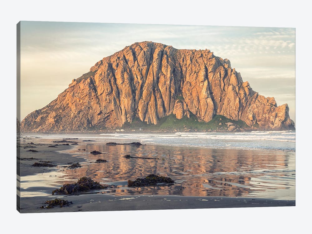 Iconic Morro Rock In Reflection by Joseph S. Giacalone 1-piece Canvas Wall Art