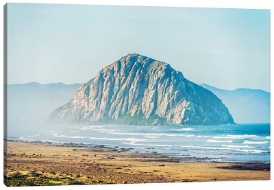 Landmark Of The Central California Coast Morro Rock Canvas Art Print - Joseph S Giacalone