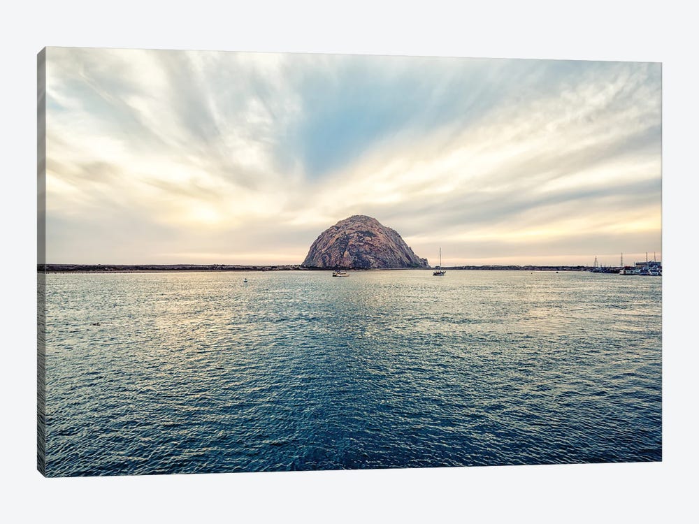 Sky Patterns Over Morro Rock by Joseph S. Giacalone 1-piece Canvas Wall Art