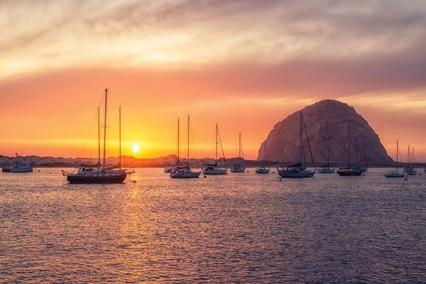 Harbors: Vibrant Beauty Morro Bay Harbor by Joseph S. Giacalone