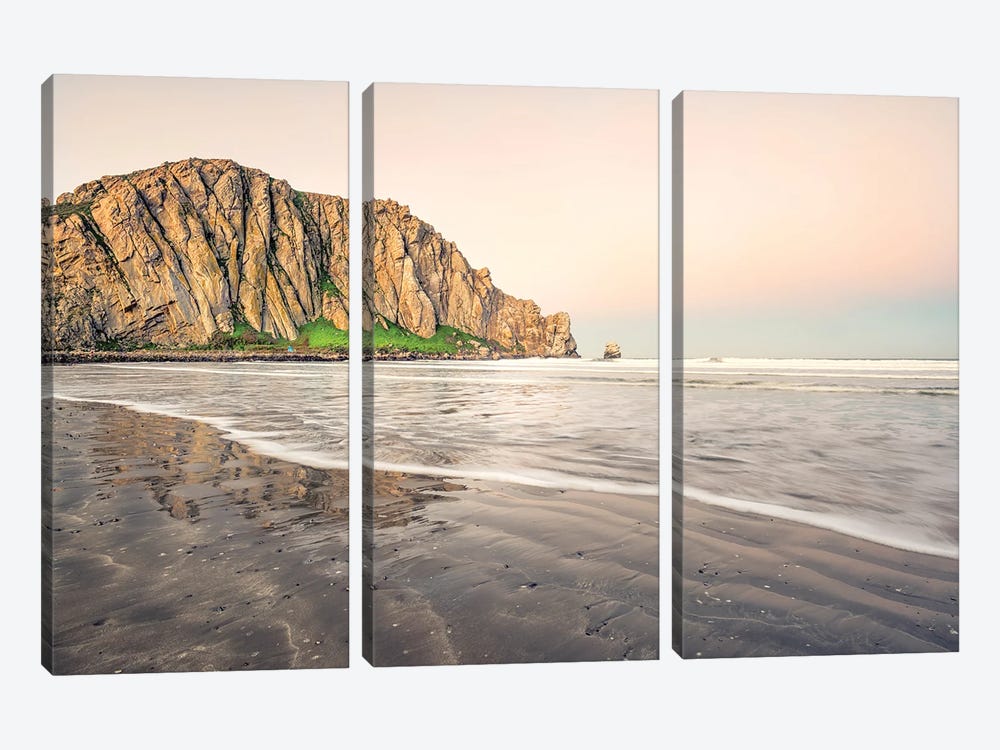 Morro Rock By The Seaside by Joseph S. Giacalone 3-piece Canvas Print