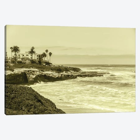 From Above Wipeout Beach Vintage Canvas Print #JGL570} by Joseph S. Giacalone Canvas Print