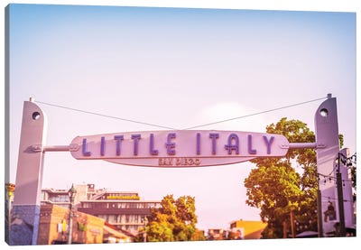 This Is Little Italy San Diego California Canvas Art Print - Signs
