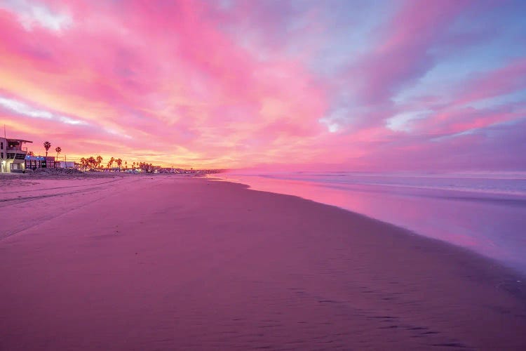 Winter Sunrise Drama Mission Beach by Joseph S. Giacalone wall art