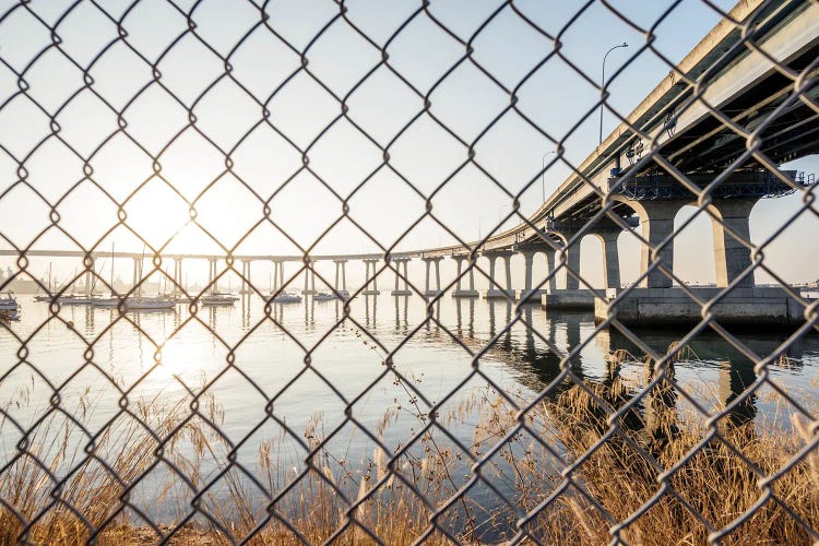 Coronado Bridge Fenced In by Joseph S. Giacalone wall art