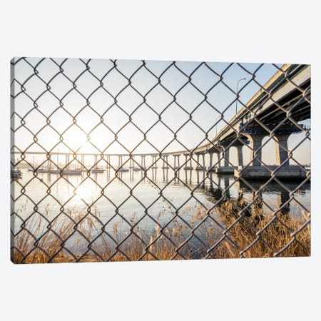 Coronado Bridge Fenced In Canvas Print #JGL605} by Joseph S. Giacalone Canvas Art