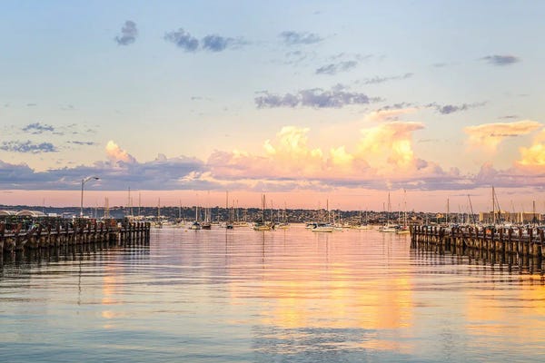 Harbors: A Pastel November Sunrise by Joseph S. Giacalone