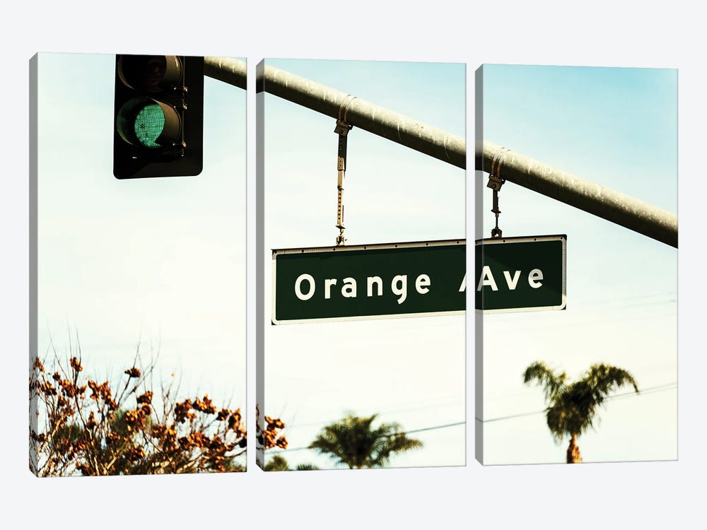 This Is Orange Avenue Coronado California by Joseph S. Giacalone 3-piece Canvas Print