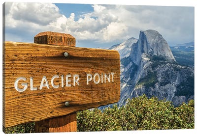 Glacier Point Sign Canvas Art Print - Glacier & Iceberg Art