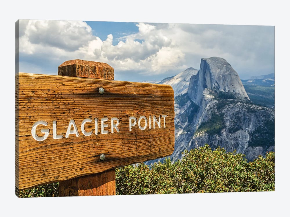 Glacier Point Sign by Joseph S. Giacalone 1-piece Canvas Artwork