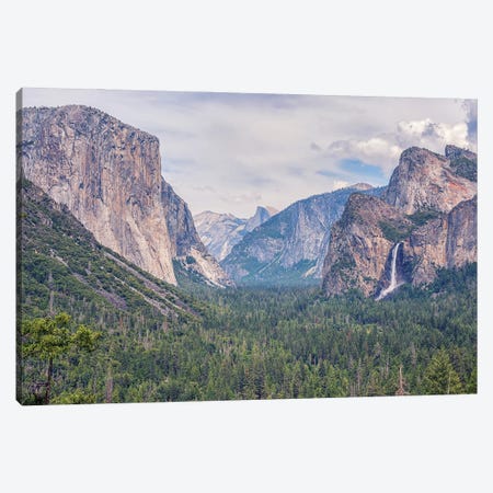 The Classic Tunnel View At Yosemite Valley Canvas Print #JGL699} by Joseph S. Giacalone Canvas Wall Art