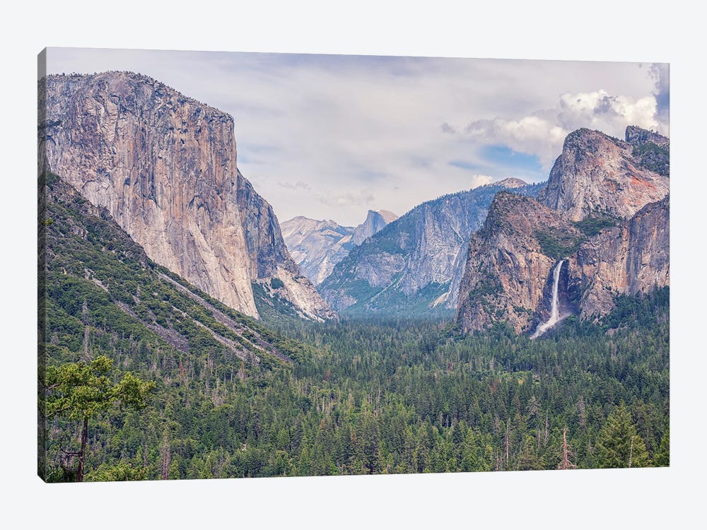 The Classic Tunnel View At Yosemite Valley by Joseph S. Giacalone 1-piece Canvas Wall Art