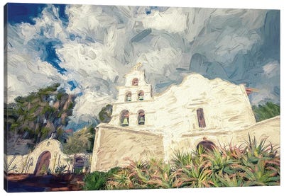 The San Diego Mission Canvas Art Print - Religion & Spirituality Art