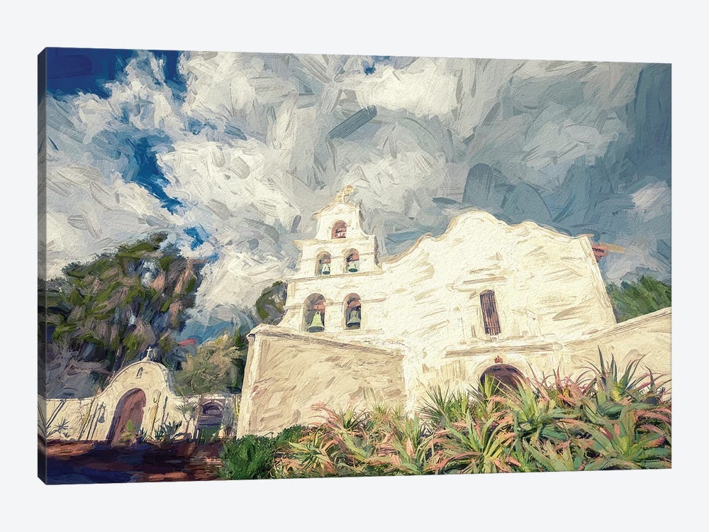 The San Diego Mission by Joseph S. Giacalone 1-piece Canvas Print