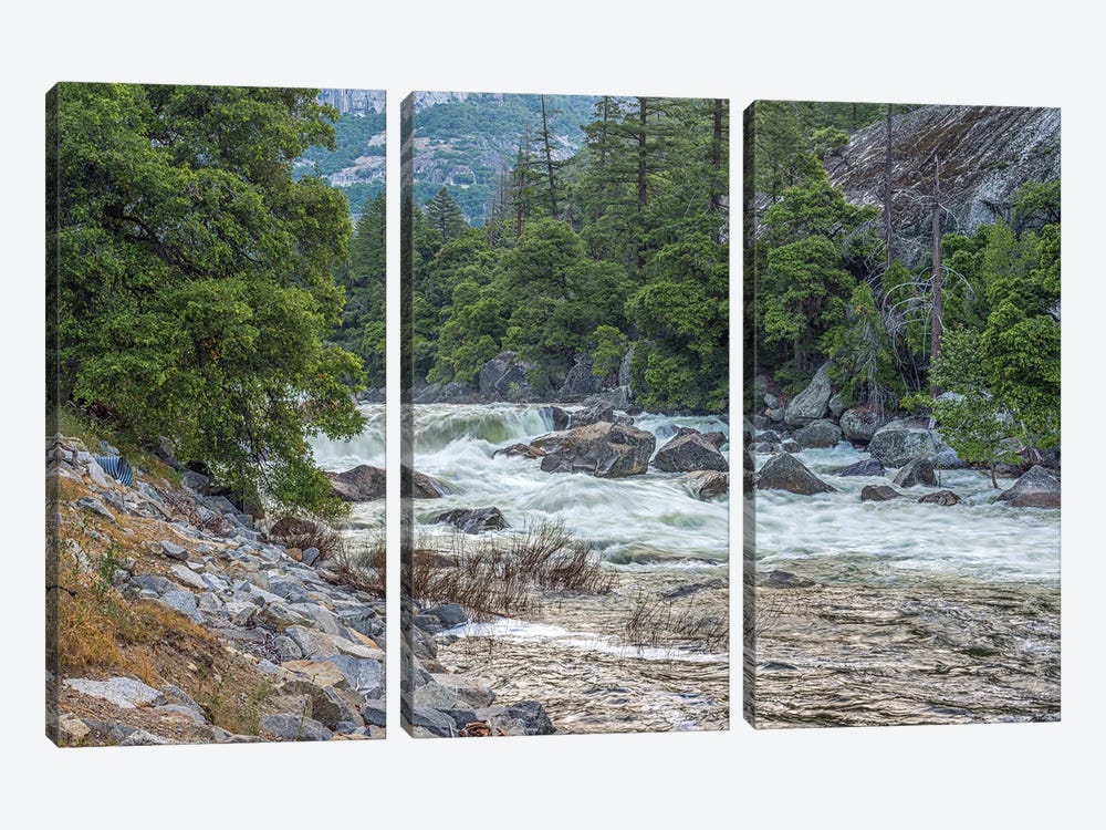 The Mighty Merced River by Joseph S. Giacalone 3-piece Canvas Wall Art