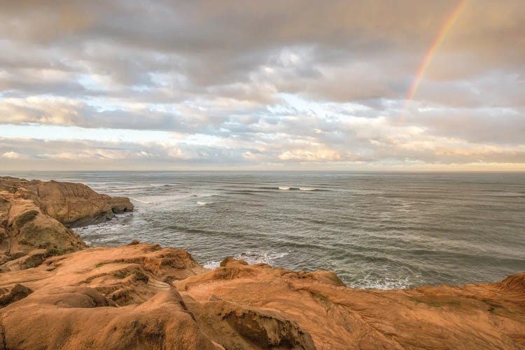 End Of The Rainbow At Sunset Cliffs