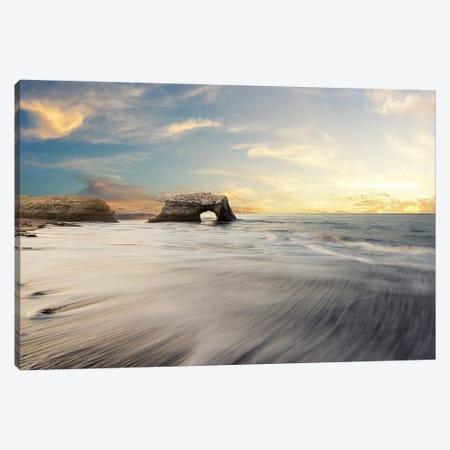 Sunrise Sky Natural Bridges State Beach Canvas Print #JGL761} by Joseph S. Giacalone Canvas Wall Art