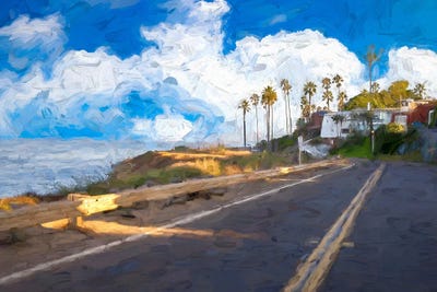 Fluffy Clouds Along Sunset Cliffs Boulevard by Joseph S. Giacalone multi panel art