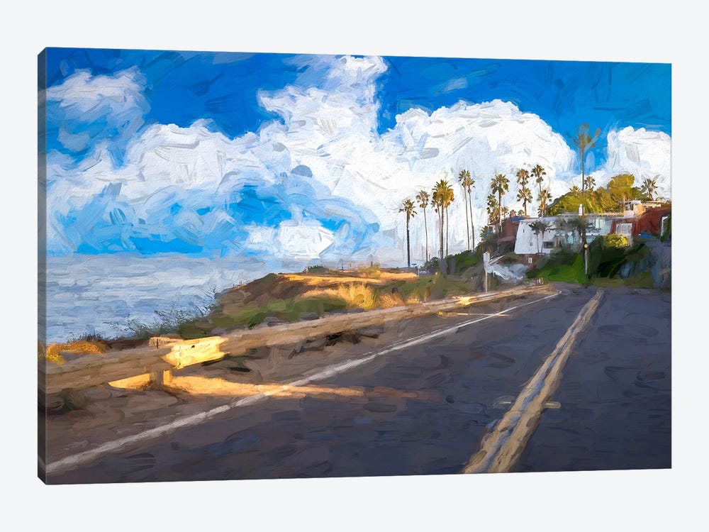 Fluffy Clouds Along Sunset Cliffs Boulevard by Joseph S. Giacalone 1-piece Canvas Art