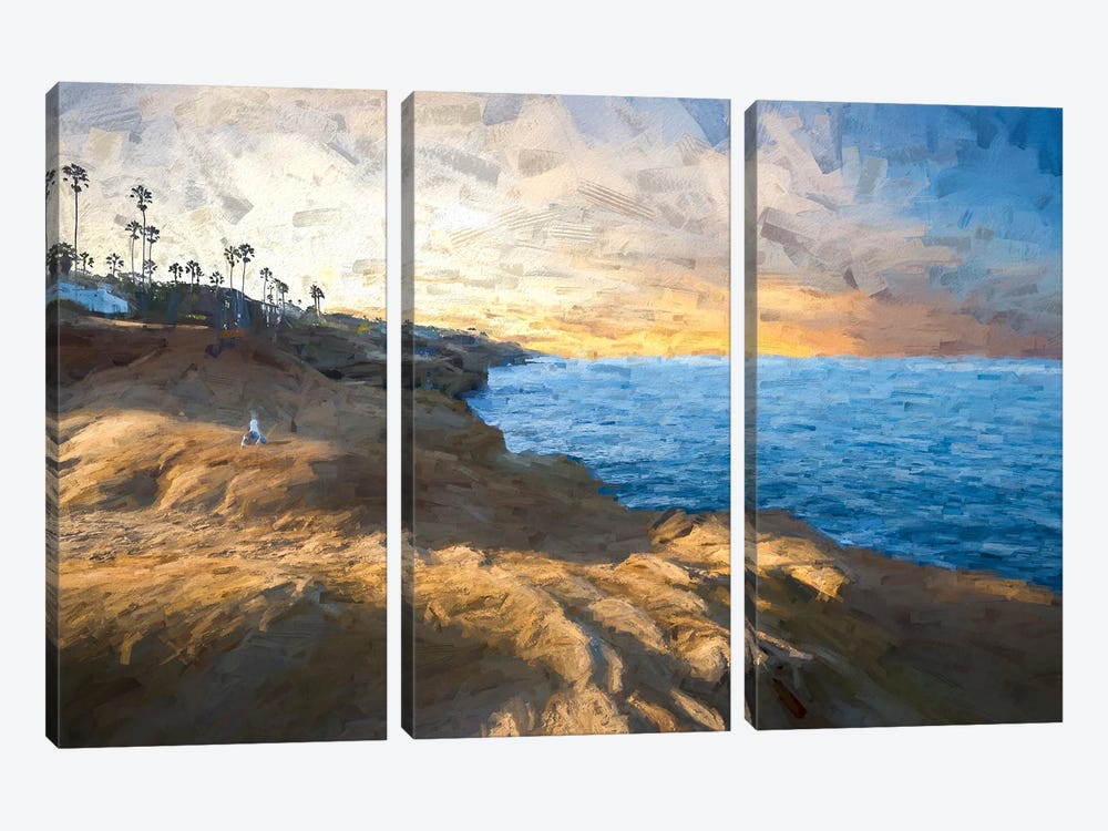 Sunset Cliffs Natural Park Coastal Paradise by Joseph S. Giacalone 3-piece Canvas Art