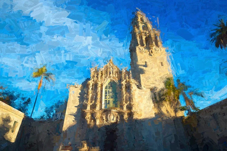 California Tower At Balboa Park Impressionist by Joseph S. Giacalone wall art