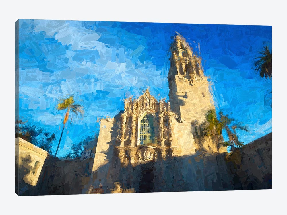 California Tower At Balboa Park Impressionist by Joseph S. Giacalone 1-piece Canvas Art