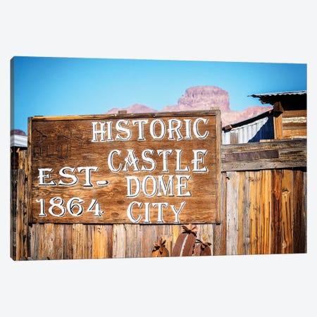 Historic Castle Dome City Sign Canvas Print #JGL834} by Joseph S. Giacalone Canvas Art Print