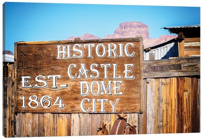 Historic Castle Dome City Sign Canvas Art Print - Signs