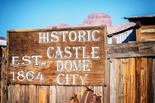 Signs: Historic Castle Dome City Sign by Joseph S. Giacalone