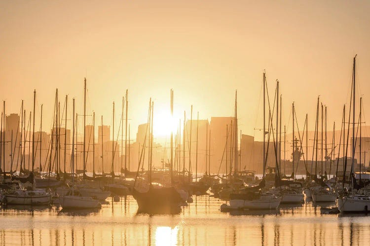 A Nautical Sunrise - San Diego Harbor by Joseph S. Giacalone wall art