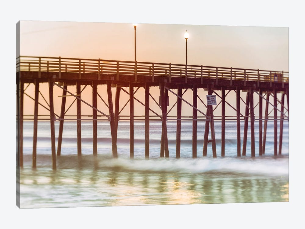 Oceanside Pier Sunrise Colors by Joseph S. Giacalone 1-piece Canvas Artwork