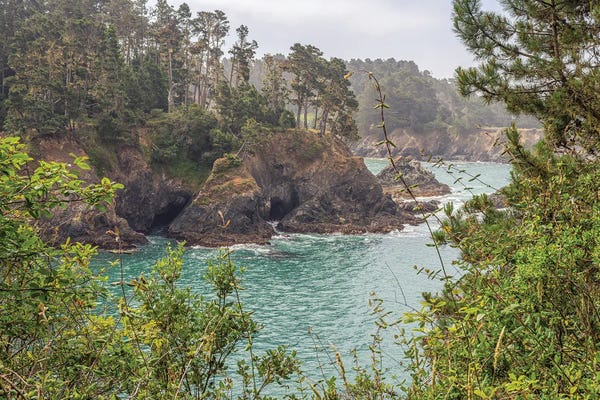 Cliffs: Pretty Coast At Russian Gulch State Park by Joseph S. Giacalone