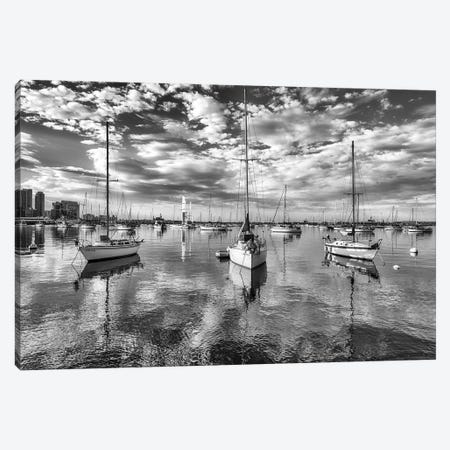 Moored On Glass Canvas Print #JGL99} by Joseph S. Giacalone Canvas Artwork