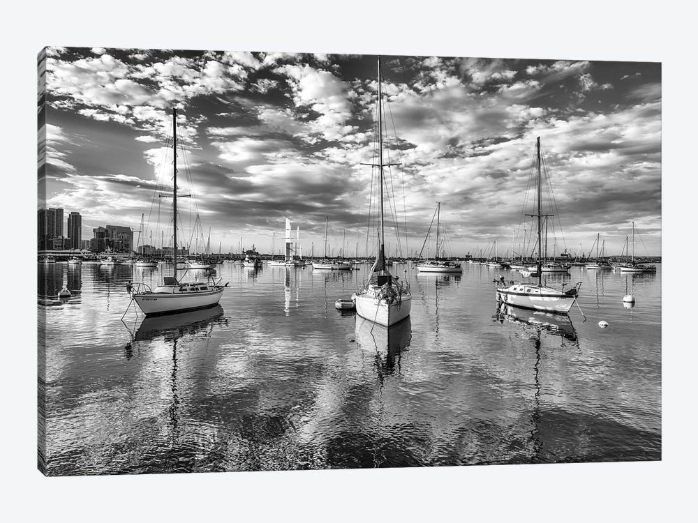 Moored On Glass 1-piece Canvas Print