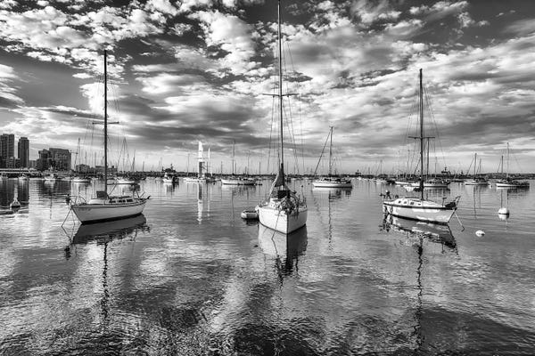 Harbors: Moored On Glass by Joseph S. Giacalone